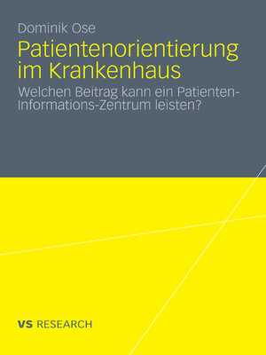 cover image of Patientenorientierung im Krankenhaus